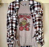 Waiting for Christmas Grinch Tee & Flannel Set