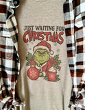 Waiting for Christmas Grinch Tee & Flannel Set