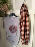 Santa Christmas Vibes Retro Tee & Flannel Set