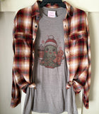 Christmas Ghost Coffee Tee & Flannel Set