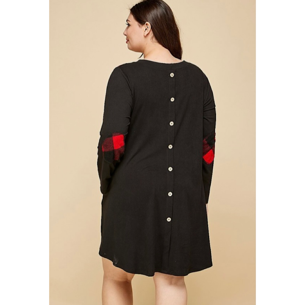 long sleeve buffalo plaid dress Jinhomg Womens Casual Shirt Dresses Vintage Buffalo Plaid Print Midi Dress Lightweight Comfy Cotton Linen Button Down Spring Dresses Daily Wear Red XL