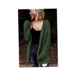 Green Woven Patterned Cardigan