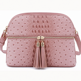 Daily Organizer Ostrich Print Crossbody Purse, Multiple Color Options