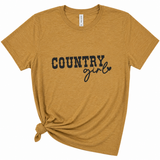 Country Girl Graphic T-Shirt, Mustard