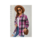 Pink and Black Plaid Shacket