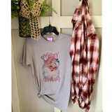 Pink Merry Christmas Santa T-shirt & Flannel