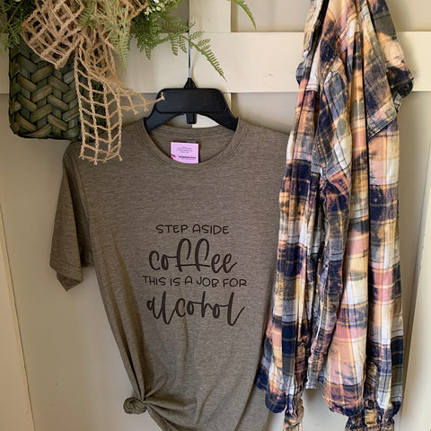 Step Aside Coffee T-shirt & Flannel Set