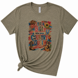 Girl Loves Country Music T-Shirt, Sage Green
