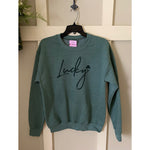 St Patrick's Day Lucky Sublimated Gildan Relax Fit Sweatshirt