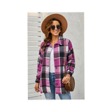 Pink and Black Plaid Shacket