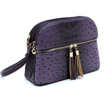 Purple Multi Compartment Crossbody Purse