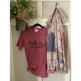 Faith It 'till You Make It T-Shirt & Shacket Set