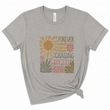 Chasing Sunsets Graphic T-Shirt, Light Gray