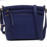 Navy Multi Zip Pocket Crossbody Purse