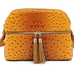 Mustard Multi Compartment Crossbody Purse