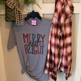 Merry and Bright T-shirt & Flannel Set