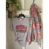 Spring Vibes Graphic T-shirt & Shacket Set