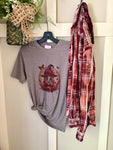Boho Witch Graphic T-Shirt and Bleached Dyed Flannel Set