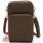 Taupe Cell Phone Crossbody Purse