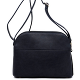 Black Multi Compartment Crossbody Purse