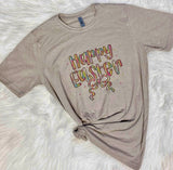 Colorful Happy Easter Bow Short Sleeve Graphic T-shirt Unisex Fit