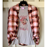 Pink Merry Christmas Santa T-shirt & Flannel