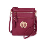 Burgundy Logo Crossbody Hipster Purse