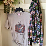 Hello Fall Boho Pumpkin T-shirt & Flannel