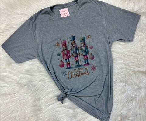 Nutcracker Merry Christmas Graphic T-Shirt