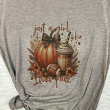 Just a Girl Who Loves Fall Graphic T-Shirt