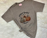 Grateful Thankful Blessed Cow Print Graphic T-Shirt