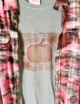 Autumn in my Soul Graphic T-Shirt and Bleached Dyed Flannel Set