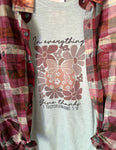 In Everything Give Thanks Tee & Flannel Set