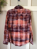 Bleached Burgundy Plaid Flannel