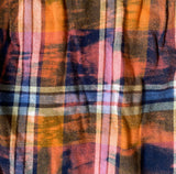 Bleached Blue & Brown Plaid Flannel