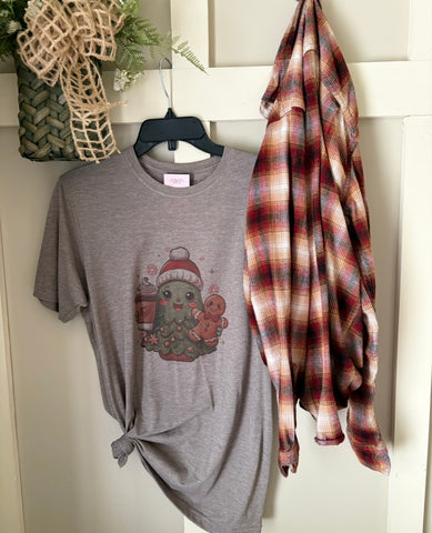 Christmas Ghost Coffee Tee & Flannel Set