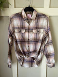 Bleached Tan & Ivory Plaid Flannel