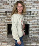 Fall Boho Pumpkin w/Bow Sublimated Gildan Relax Fit Sweatshirt
