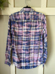 Bleached Blue & Yellow Plaid Flannel