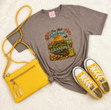 Retired Full Time Grandma Graphic T-Shirt, Ash Gray