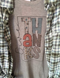 Give Thanks Print Tee & Flannel Set