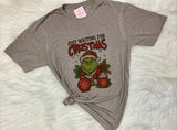 Grinch Just Waiting for Christmas Graphic T-Shirt