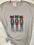 Nutcracker "Y'all are Nuts" Merry Christmas Graphic T-Shirt
