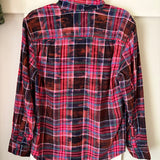 Hand Bleach Dyed Black Green Red Blue Flannel Relaxed Fit Soft & Warm