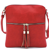 Classic Tassel Crossbody Purse, Multiple Bright Color Options
