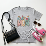 Mom Animal Print & Flowers Graphic T-Shirt