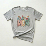 Mom Animal Print & Flowers Graphic T-Shirt