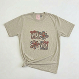 Mama Pink Bow & Flower Graphic T-Shirt
