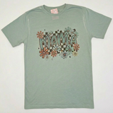 Mama Checkered Print Graphic T-Shirt