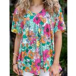 Multicolor Floral Babydoll Top